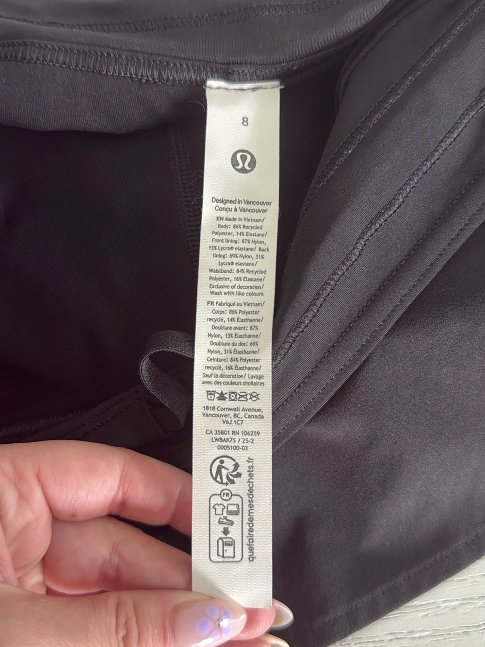 lululemon Size 8 Black Lightweight High-Rise Tennis Skirt